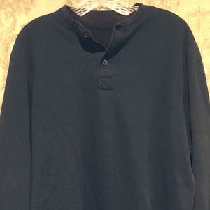 Haggar Navy Blue/Black Layered Pullover Shirt, Lt - image 1